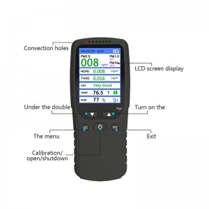 Detector de calitate multifuncțional Dienmern 106A Monitor interior pentru calitatea poluării aerului