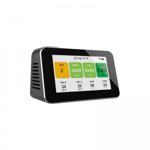 Tester de calitate a aerului Monitor portabil pentru detectoare laser PM2.5 pentru mașina de birou